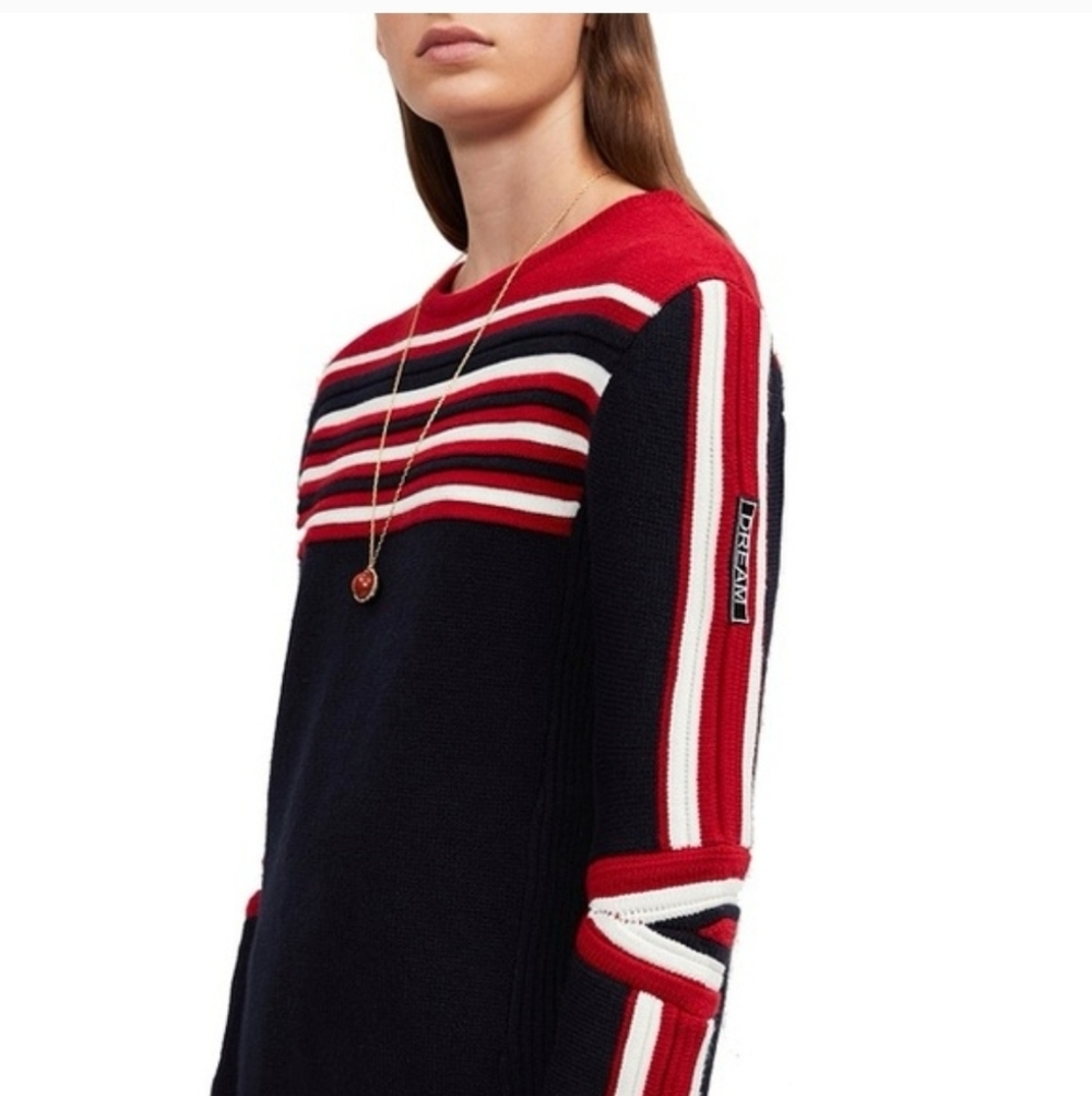 Maje "Dream" blue red and white sweater size S(1) BNWT